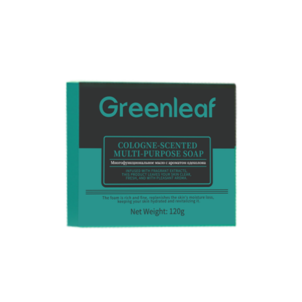 (Кол-во коробке 36 шт) Greenleaf  Многофункциональное мыло с ароматом одеколона / 120 г /  англо-русская версия