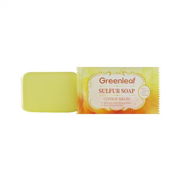 (Кол-во в коробке 60 шт) Greenleaf  Серное мыло 85 г