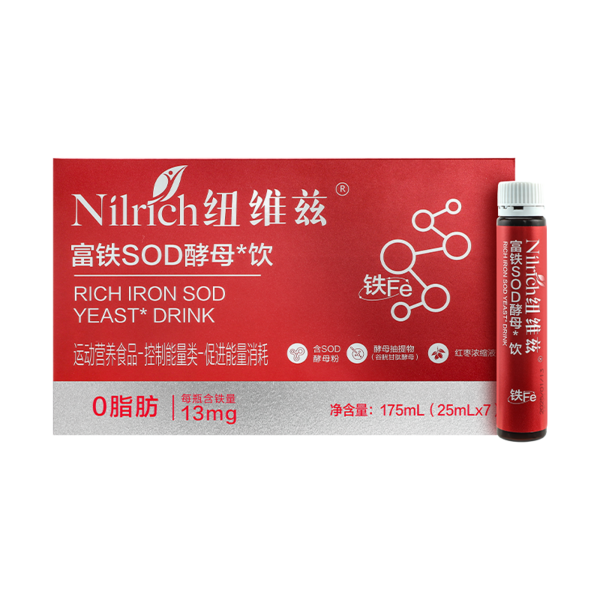 (Кол-во в коробке 24 шт) Nilrich Дрожжевой напиток с железом и антиоксидантом SOD/175г
