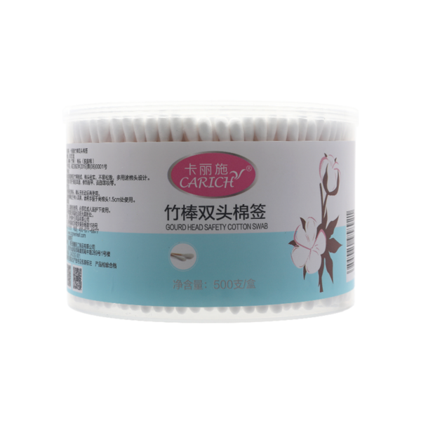 CARICH Двусторонние ватные палочки на бамбуковой основе
