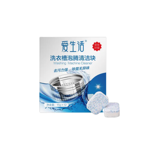 iLiFE Быстрорастворимые шипучие таблетки для чистки стиральной машины (12 шт.) 15 г *12