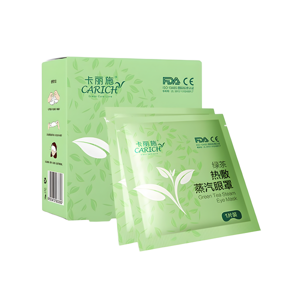 CARICH Согревающая маска-компресс на глаза с зеленым чаем, 10 шт.