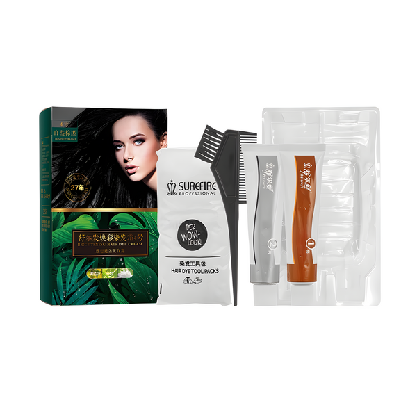 SUREFIRE Крем-краска для волос с эффектом сияния №4 (естественный черный)