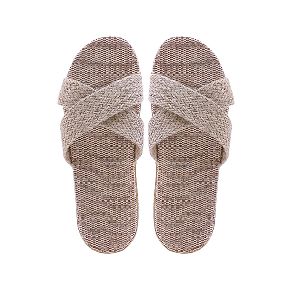 Kardli slippers（women) - Женские тапочки летние (39-40; *260мм*), (Подошва-Резина / Верх-Текстильные материал), (100 пар в коробке)