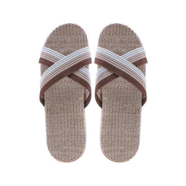 (Кол-во в коробке 100 шт)Kardli slippers（man) - Мужские тапочки летние (41-42; *280мм*), (Подошва-Резина / Верх-Текстильные материал),
