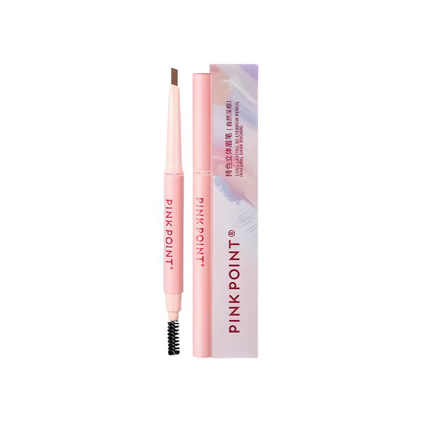 (Кол-во в коробке 144 шт) PINK POINT Карандаш для бровей со стойким объемным цветом, естественный темно-коричневый, 0,3 г